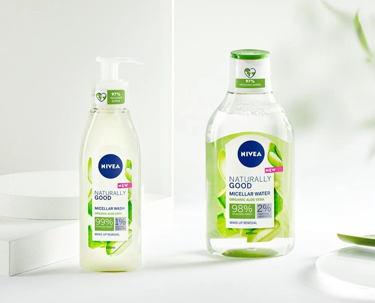 NIVEA Naturally Good Micellair Washgel Met Biologische Aloë Vera - 140ml 7 NIVEA Naturally Good Micellair Washgel Met Biologische Aloë Vera - 140ml - Afbeelding 5