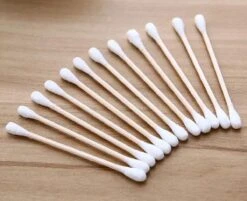 Merkloos Wattenstaafjes Hout - Bamboe - 4 X 100 Stuks -Lichaamsverzorging Winkel 1200x978