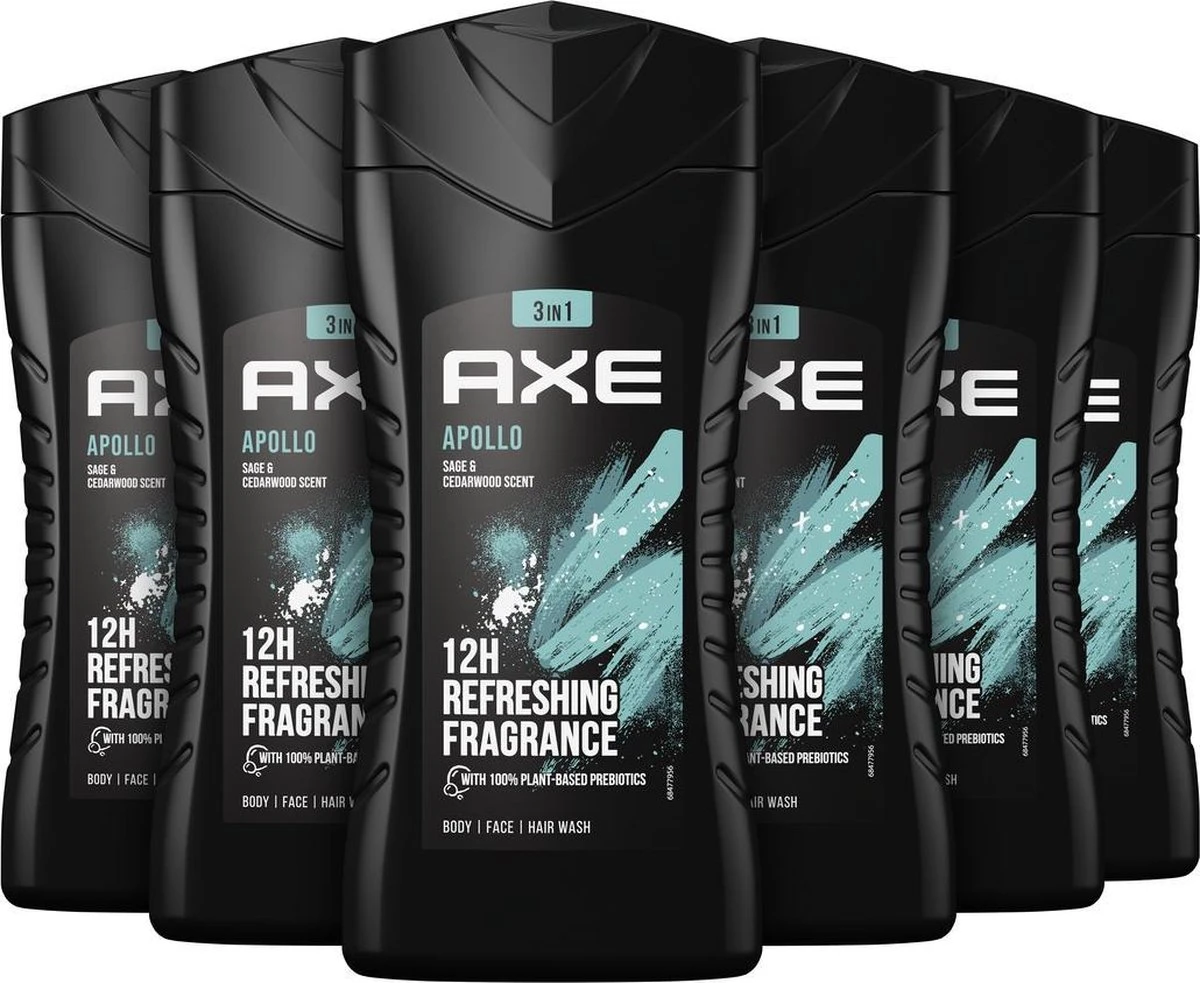 Axe Apollo Showergel - 6 X 250 Ml - Voordeelverpakking 3 Axe Apollo Showergel - 6 X 250 Ml - Voordeelverpakking