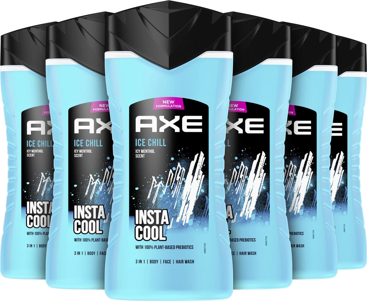 Axe Ice Chill 3-in-1 Douchegel - 6 X 250 Ml - Voordeelverpakking 4 Axe Ice Chill 3-in-1 Douchegel - 6 X 250 Ml - Voordeelverpakking - Afbeelding 2