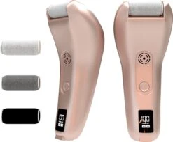 BAESS Elektrische Eeltverwijderaar - 3 Slijprollen - Afzuiging - Oplaadbaar - Goud