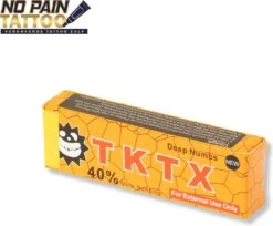 No Pain Tattoo - TKTX - Yellow - Tatoeage - Tattoo - Zalf -verdovende Créme - Tattoo Zonder Pijn - Snelwerkend En Langdurig - 10 G