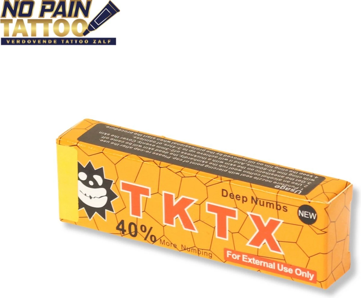 No Pain Tattoo - TKTX - Yellow - Tatoeage - Tattoo - Zalf -verdovende Créme - Tattoo Zonder Pijn - Snelwerkend En Langdurig - 10 G 3 No Pain Tattoo - TKTX - Yellow - Tatoeage - Tattoo - Zalf -verdovende Créme - Tattoo Zonder Pijn - Snelwerkend En Langdurig - 10 G