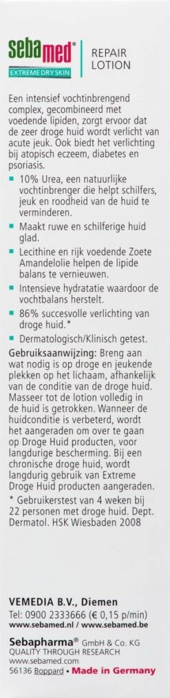 Sebamed Extreme Dry Urea Repair - Lotion 10% - Huidverzorging - 200 Ml 22 Sebamed Extreme Dry Urea Repair - Lotion 10% - Huidverzorging - 200 Ml -Lichaamsverzorging Winkel 292x1200 3