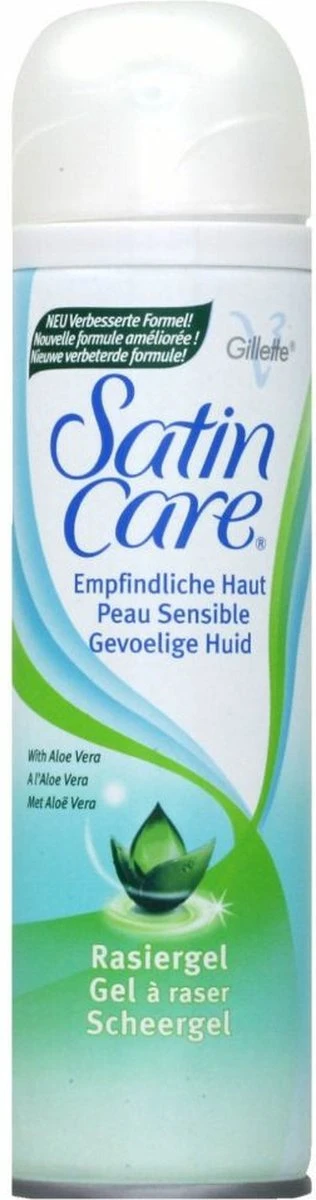 Gillette Venus Satin Care Gevoelige Huid Scheergel Vrouwen - 6x200ml Voordeelverpakking 5 Gillette Venus Satin Care Gevoelige Huid Scheergel Vrouwen - 6x200ml Voordeelverpakking - Afbeelding 3