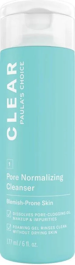Paula's Choice CLEAR Gel Gezichtsreiniger - Met Salicylzuur - Alle Huidtypen & Acne Huid - 177 Ml