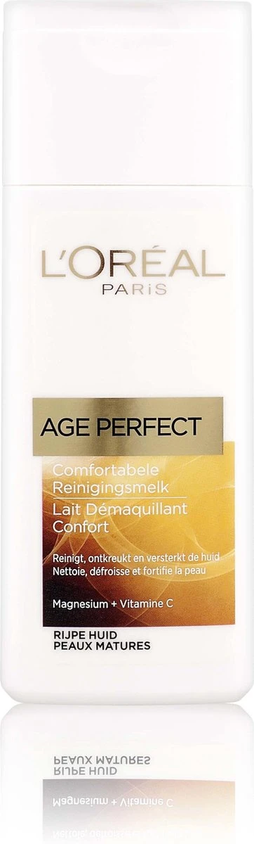 L’Oréal Paris Age Perfect Reinigingsmelk - 200 Ml - Anti Rimpel 6 L’Oréal Paris Age Perfect Reinigingsmelk - 200 Ml - Anti Rimpel - Afbeelding 4