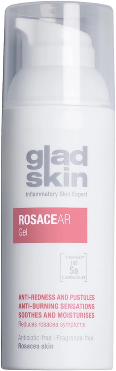 Gladskin ROSACEAR Gel 15ml - Tegen Roodheid, Puisten En Branderig Gevoel - Kalmeert En Hydrateert - Met Staphefekt™ 3 Gladskin ROSACEAR Gel 15ml - Tegen Roodheid, Puisten En Branderig Gevoel - Kalmeert En Hydrateert - Met Staphefekt™