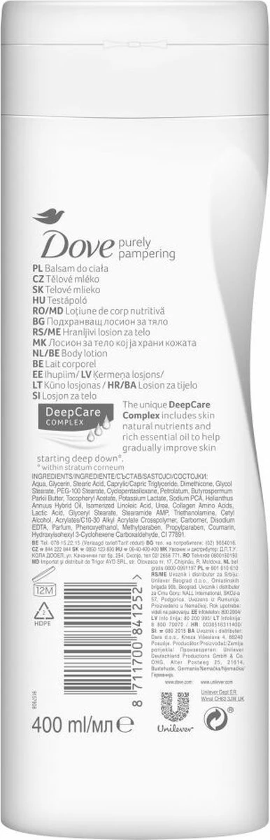 Dove Body Love Pampering Care Bodylotion - 400 Ml 10 Dove Body Love Pampering Care Bodylotion - 400 Ml - Afbeelding 8