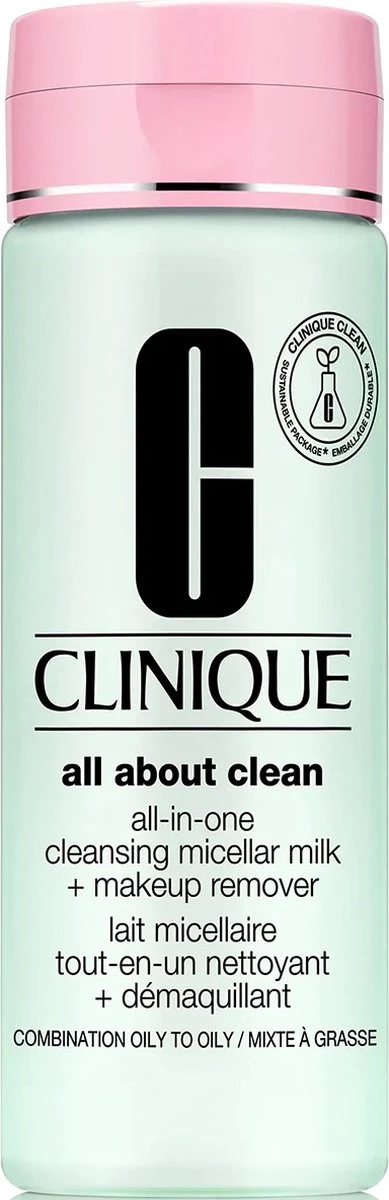 Clinique All About Clean All-In-One Cleansing Micellair Milk + MakeUp Remover Reinigingsmelk - 200 Ml 3 Clinique All About Clean All-In-One Cleansing Micellair Milk + MakeUp Remover Reinigingsmelk - 200 Ml