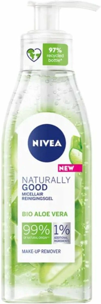 NIVEA Naturally Good Micellair Washgel Met Biologische Aloë Vera - 140ml 3 NIVEA Naturally Good Micellair Washgel Met Biologische Aloë Vera - 140ml