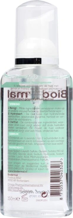 Biodermal Reinigingsmousse - Gezichtsreiniging - Reinigt En Hydrateert - 150 Ml 15 Biodermal Reinigingsmousse - Gezichtsreiniging - Reinigt En Hydrateert - 150 Ml -Lichaamsverzorging Winkel 405x1200 1