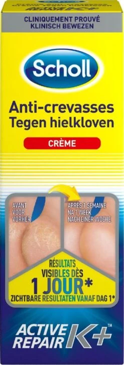 Scholl Klovenzalf - K+ Creme - Voor Hielkloven En Ruwe, Droge Huid