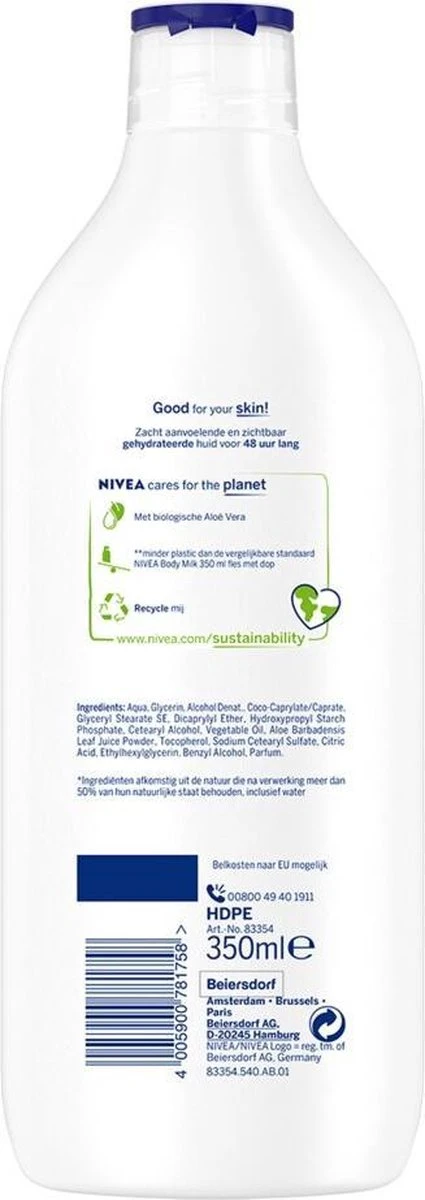 NIVEA Naturally Good Bio Aloë Vera Bodylotion - 350 Ml 4 NIVEA Naturally Good Bio Aloë Vera Bodylotion - 350 Ml - Afbeelding 2