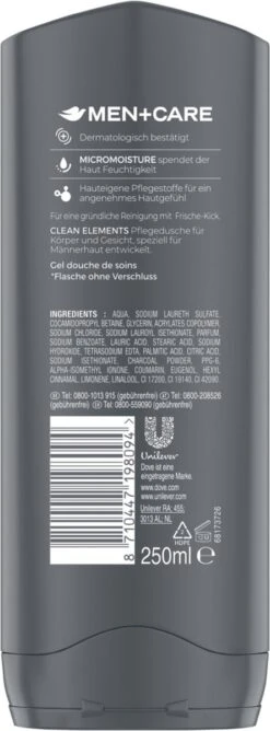 Dove Men+Care Douchegel Man Charcoal & Clay - 6 X 250 Ml - Voordeelverpakking 12 Dove Men+Care Douchegel Man Charcoal & Clay - 6 X 250 Ml - Voordeelverpakking -Lichaamsverzorging Winkel 444x1200 5