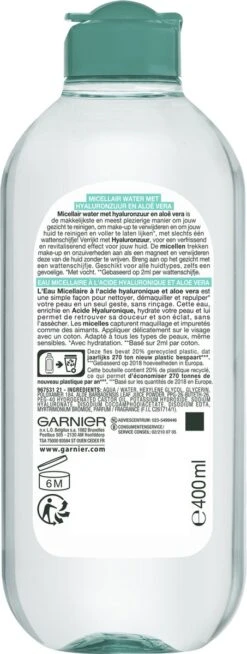 Garnier SkinActive Micellair Reinigingswater Met Hyaluronzuur & Aloë Vera - 6 X 400ml 10 Garnier SkinActive Micellair Reinigingswater Met Hyaluronzuur & Aloë Vera - 6 X 400ml -Lichaamsverzorging Winkel 453x1200 1