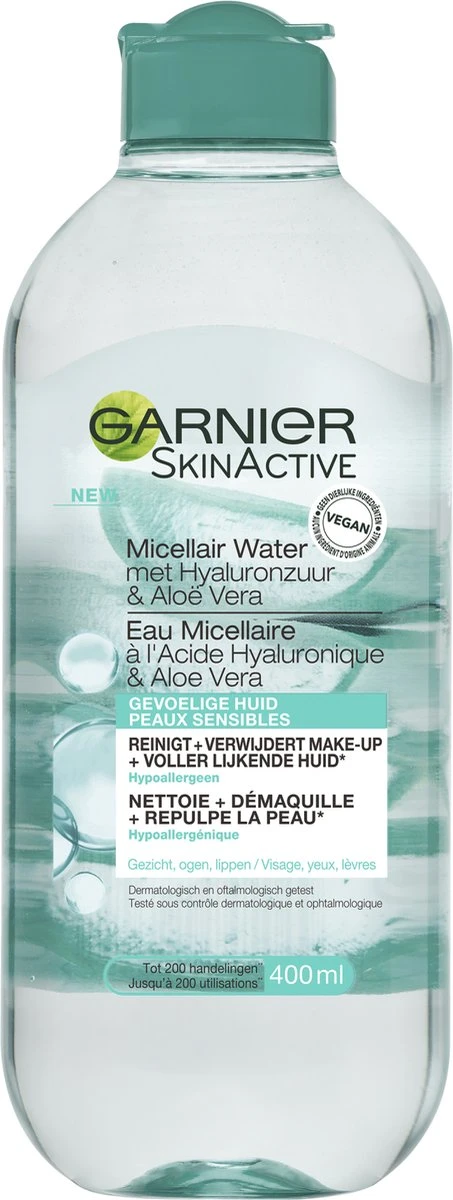 Garnier SkinActive Micellair Reinigingswater Met Hyaluronzuur & Aloë Vera - 6 X 400ml 6 Garnier SkinActive Micellair Reinigingswater Met Hyaluronzuur & Aloë Vera - 6 X 400ml - Afbeelding 4