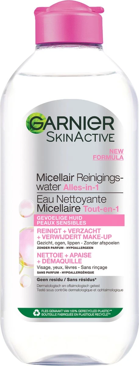 Garnier SkinActive Micellair Reinigingswater - Gevoelige Huid - 400 Ml 3 Garnier SkinActive Micellair Reinigingswater - Gevoelige Huid - 400 Ml