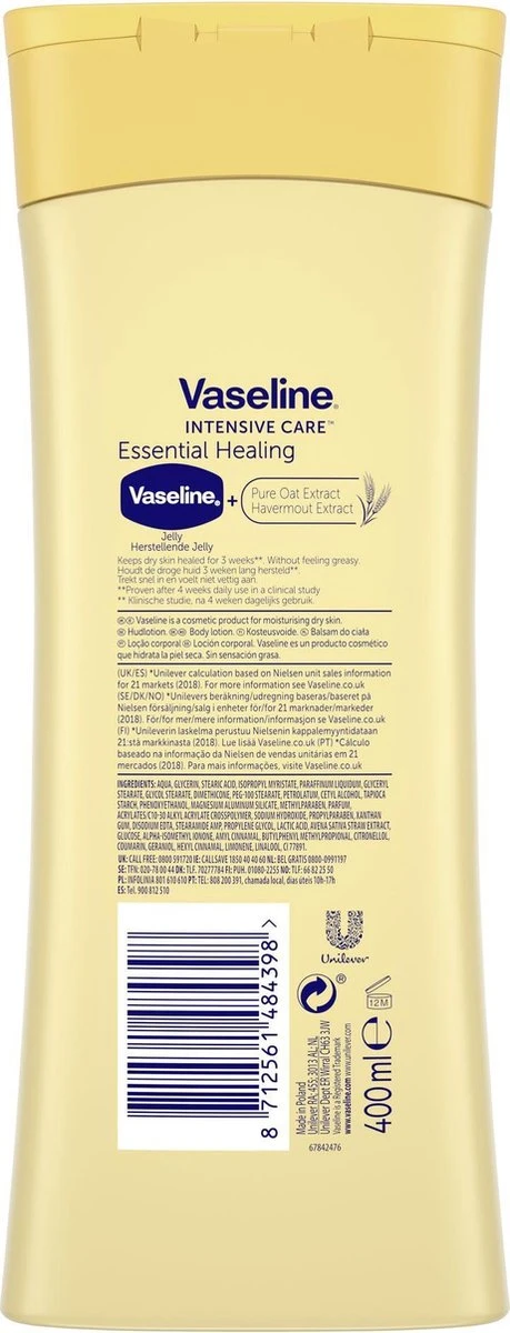 Vaseline® Vaseline Bodylotion Essential Healing - 6 X 400 Ml - Voordeelverpakking 4 Vaseline® Vaseline Bodylotion Essential Healing - 6 X 400 Ml - Voordeelverpakking - Afbeelding 2