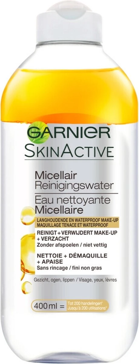 Garnier SkinActive Micellair Reinigingswater - 3 X 400 Ml - Voordeelverpakking 4 Garnier SkinActive Micellair Reinigingswater - 3 X 400 Ml - Voordeelverpakking - Afbeelding 2