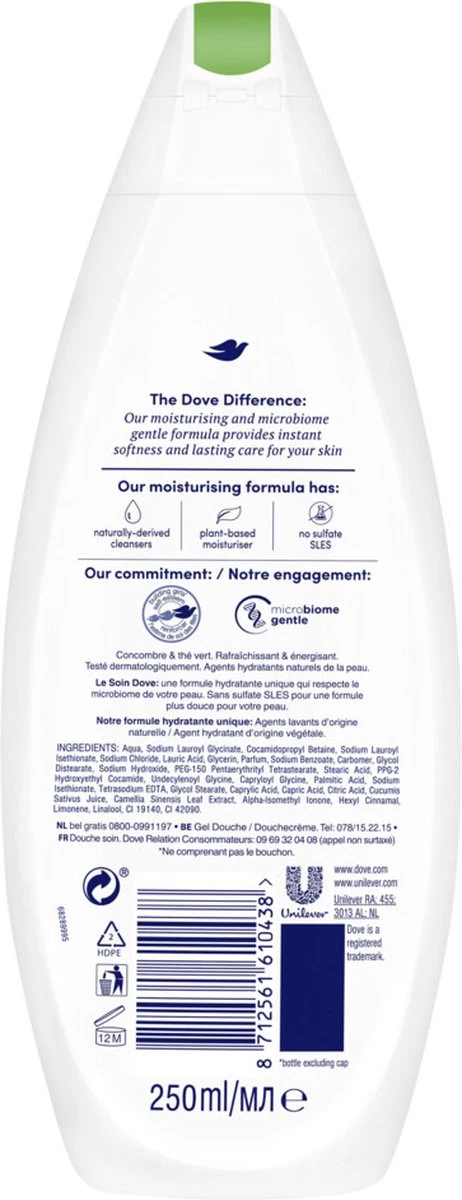 Dove Douchegel Go Fresh Refreshing - 6 X 250 Ml - Voordeelverpakking 9 Dove Douchegel Go Fresh Refreshing - 6 X 250 Ml - Voordeelverpakking - Afbeelding 7