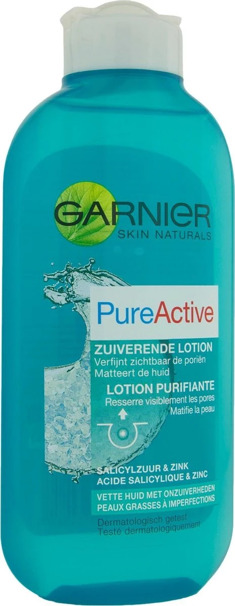 Garnier Skinactive Face Skin Naturals Pure Active - 3 X 200ml - Reinigingslotion 5 Garnier Skinactive Face Skin Naturals Pure Active - 3 X 200ml - Reinigingslotion - Afbeelding 3