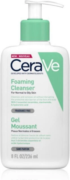 CeraVe - Foaming Cleanser - Reinigingsgel - Normale Tot Vette Huid - 473 Ml -Lichaamsverzorging Winkel 468x1200 2