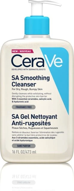 CeraVe - SA Smoothing Cleanser - Reinigingsgel - Droge Tot Ruwe Huid - 473 Ml