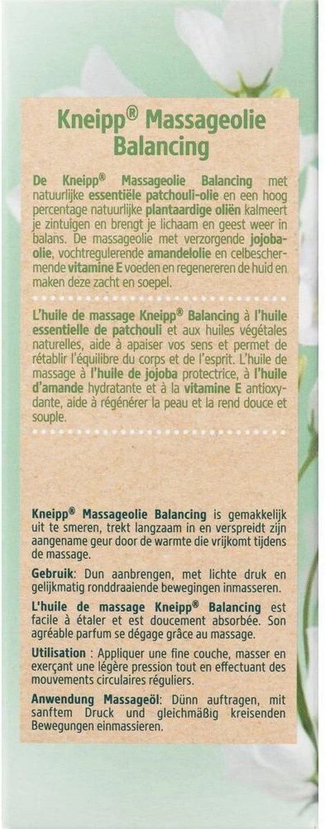 Kneipp Balancing - Massageolie 4 Kneipp Balancing - Massageolie - Afbeelding 2