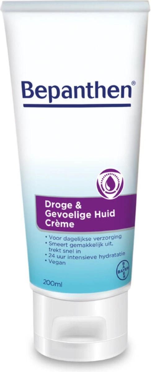 Bepanthen Droge & Gevoelige Huid Creme - Snel Intrekkend En Hydraterend - Met Niacinamide Zonder Parfum - Droge, Gevoelige Huid - 200 Ml 3 Bepanthen Droge & Gevoelige Huid Creme - Snel Intrekkend En Hydraterend - Met Niacinamide Zonder Parfum - Droge, Gevoelige Huid - 200 Ml