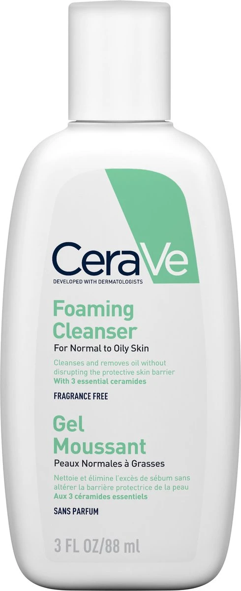 CeraVe - Foaming Cleanser - Reinigingsgel - Normale Tot Vette Huid - 88 Ml 3 CeraVe - Foaming Cleanser - Reinigingsgel - Normale Tot Vette Huid - 88 Ml