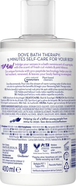 Dove Bath Therapy Renew - Badschuim & Douchegel - 400 Ml 13 Dove Bath Therapy Renew - Badschuim & Douchegel - 400 Ml -Lichaamsverzorging Winkel 490x1200 9