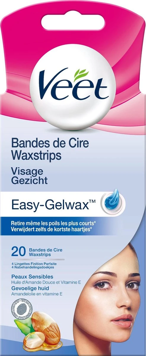 Veet - Ontharingsstrips - Gezicht - Gevoelige Huid - 20 Stuks 4 Veet - Ontharingsstrips - Gezicht - Gevoelige Huid - 20 Stuks - Afbeelding 2