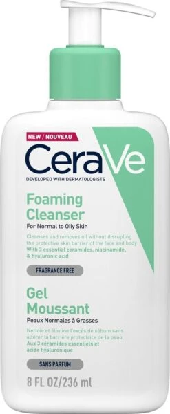 CeraVe - Foaming Cleanser - Reinigingsgel - Normale Tot Vette Huid - 236 Ml