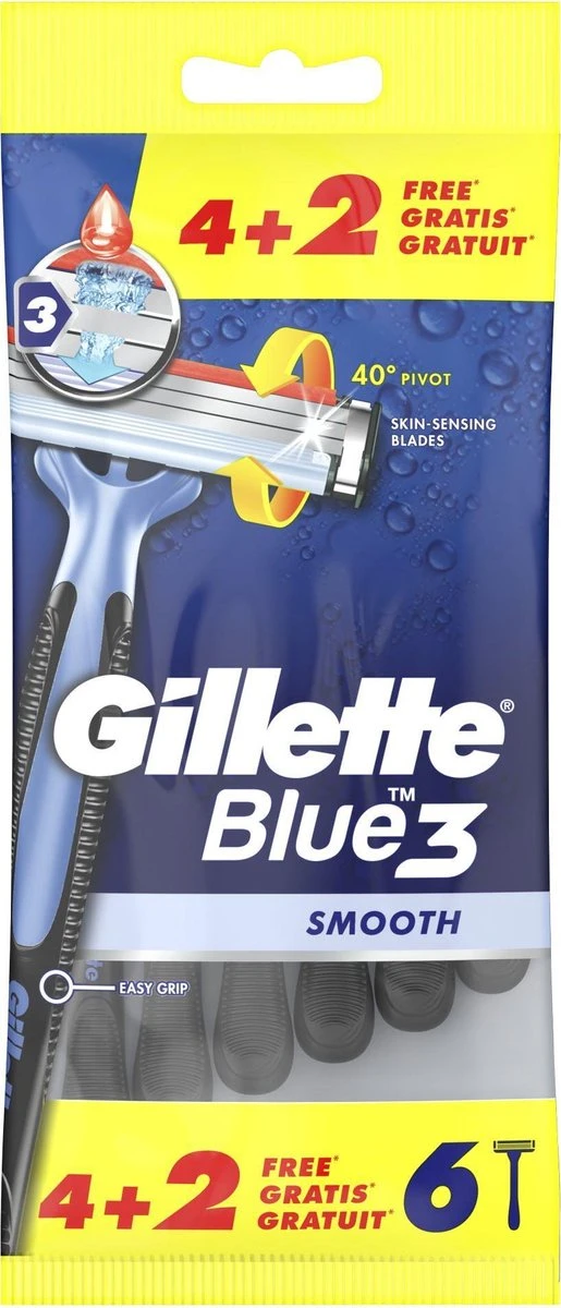 Gillette® Gillette Blue3 Smooth 4+2 Stuks 3 Gillette® Gillette Blue3 Smooth 4+2 Stuks