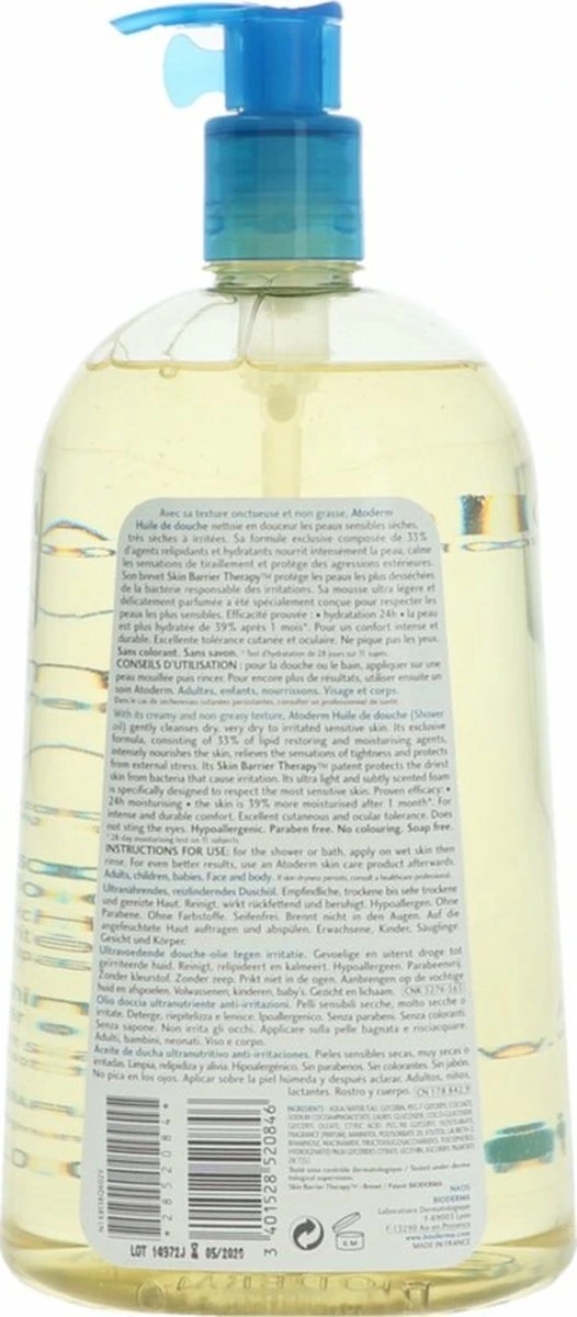 Bioderma Atoderm Douche-olie - 1000 Ml 3 Bioderma Atoderm Douche-olie - 1000 Ml