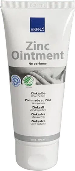 ABENA Zinkzalf Ongeparfumeerd - 20% Zinkoxide - Kalmeert De Huid - Antiseptisch - Parfumvrij En Kleurstofvrij - 1x 100ml -Lichaamsverzorging Winkel 527x1200 9