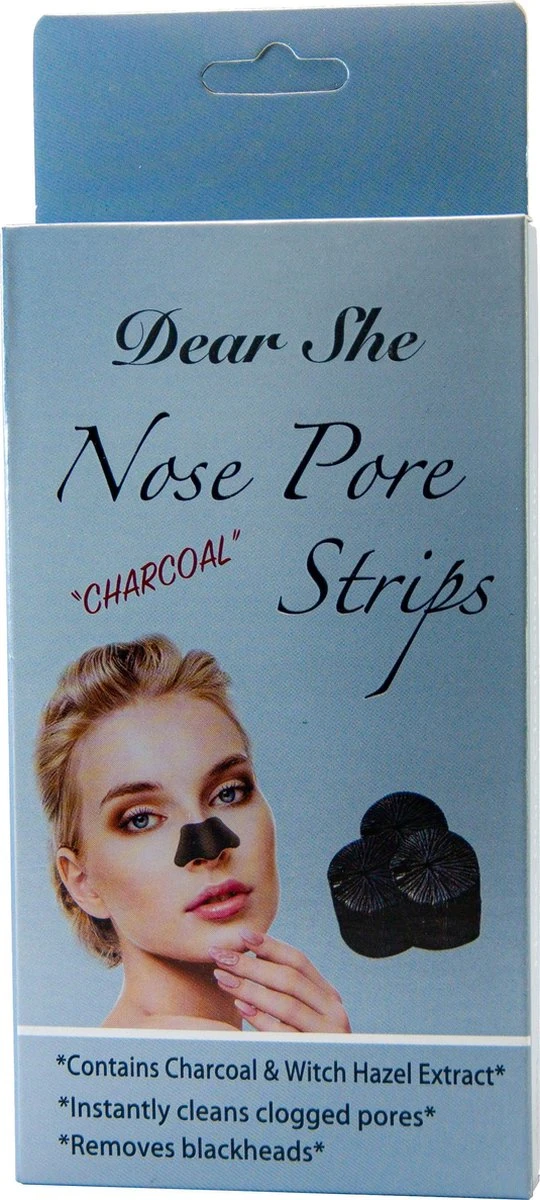 Dear She Nose Pore Strips (10 Strips), Diep Reinigende Neus Strips | Houtskool | Charcoal | Mee-eter Verwijderen | Blackhead Removal | Verstopte Poriën | Puisten | Acne | Vette Huid | Peeling Nose Mask | Pimplepatches | Skincare | Cleansing Strips 3 Dear She Nose Pore Strips (10 Strips), Diep Reinigende Neus Strips | Houtskool | Charcoal | Mee-eter Verwijderen | Blackhead Removal | Verstopte Poriën | Puisten | Acne | Vette Huid | Peeling Nose Mask | Pimplepatches | Skincare | Cleansing Strips