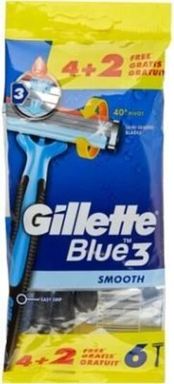 Gillette® Gillette Blue3 Smooth 4+2 Stuks 25 Gillette® Gillette Blue3 Smooth 4+2 Stuks -Lichaamsverzorging Winkel 543x1200 1