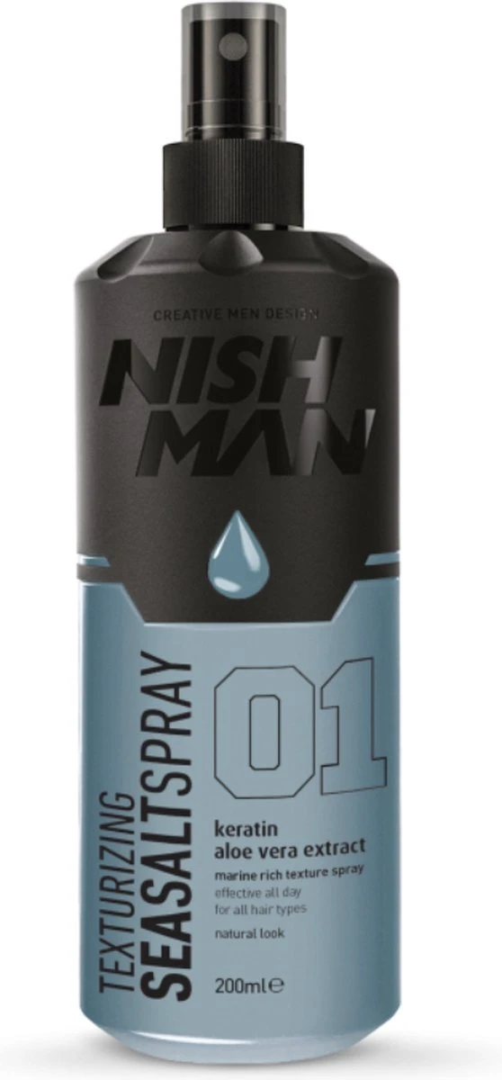 Nishman | Seasalt | Zeezout Spay | Keratine En Aloe Vera Extract | Alle Haartypes | Spray | 200 ML 3 Nishman | Seasalt | Zeezout Spay | Keratine En Aloe Vera Extract | Alle Haartypes | Spray | 200 ML