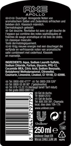 Axe Apollo Showergel - 6 X 250 Ml - Voordeelverpakking 21 Axe Apollo Showergel - 6 X 250 Ml - Voordeelverpakking -Lichaamsverzorging Winkel 588x1200 2