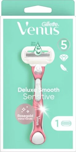 Gillette Venus Deluxe Smooth Sensitive RoseGold Scheersysteem Voor Vrouwen - Scheermes 14 Gillette Venus Deluxe Smooth Sensitive RoseGold Scheersysteem Voor Vrouwen - Scheermes -Lichaamsverzorging Winkel 602x1200 3
