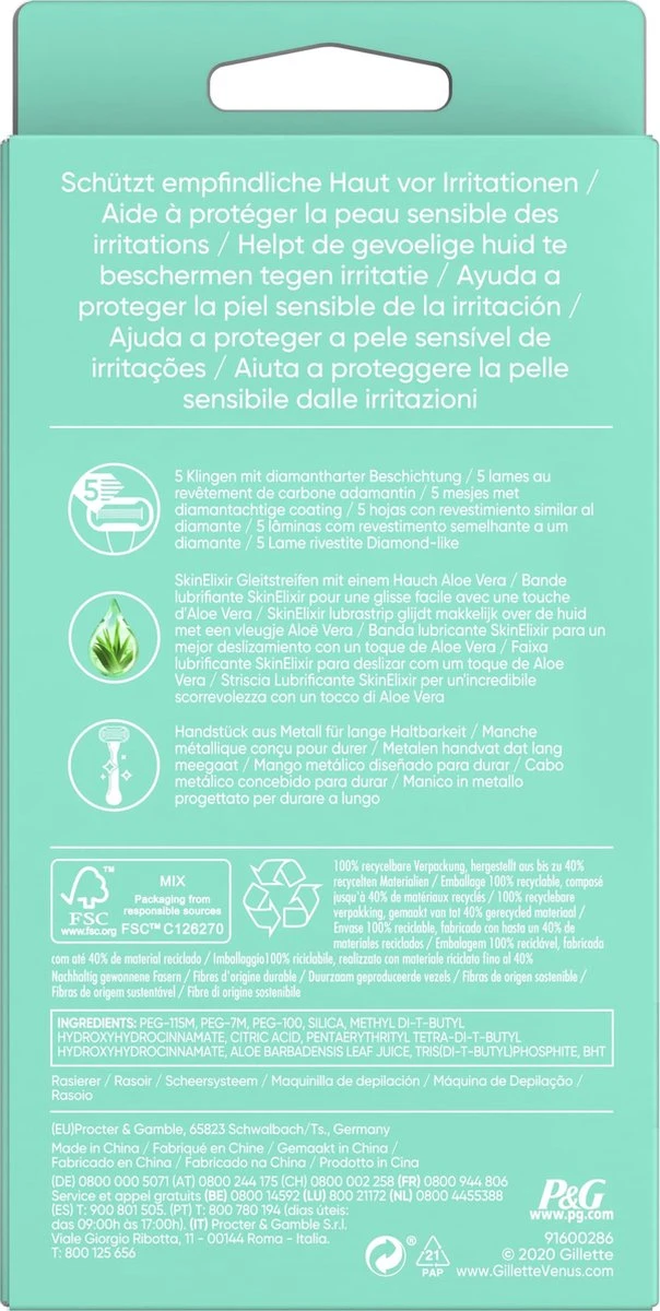 Gillette Venus Deluxe Smooth Sensitive RoseGold Scheersysteem Voor Vrouwen - Scheermes 8 Gillette Venus Deluxe Smooth Sensitive RoseGold Scheersysteem Voor Vrouwen - Scheermes - Afbeelding 6