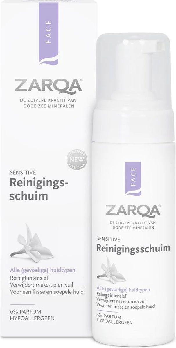 Zarqa Reinigingsschuim Sensitive 150 Ml 3 Zarqa Reinigingsschuim Sensitive 150 Ml