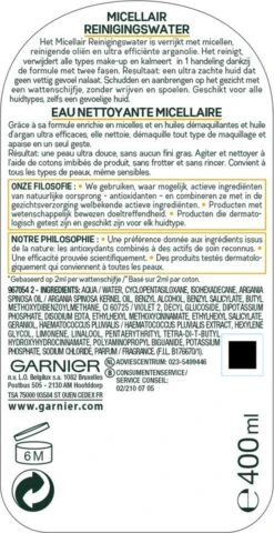 Garnier SkinActive Micellair Reinigingswater - 3 X 400 Ml - Voordeelverpakking 20 Garnier SkinActive Micellair Reinigingswater - 3 X 400 Ml - Voordeelverpakking -Lichaamsverzorging Winkel 618x1200 6