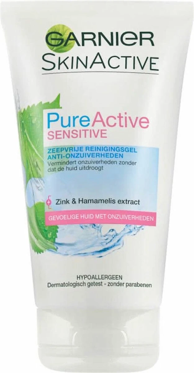 Garnier SkinActive Sensitive Zeepvrije Gezichtsreinigingsgel - 150 Ml 3 Garnier SkinActive Sensitive Zeepvrije Gezichtsreinigingsgel - 150 Ml