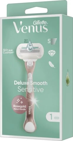 Gillette Venus Deluxe Smooth Sensitive - Scheersysteem Voor Vrouwen - RoseGold - 1 Handvat - 1 Navulmesje - 1 Scheermesje -Lichaamsverzorging Winkel 626x1200 4