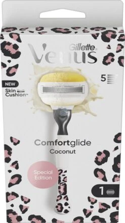 Gillette Venus Comfortglide Leopard - Voor Een Gladde Scheerbeurt - 1 Handvat - 1 Navulmesje -Lichaamsverzorging Winkel 674x1200 2