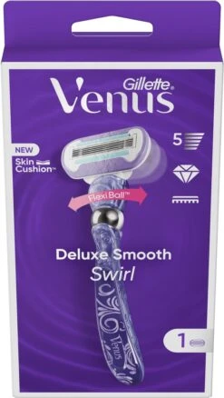 Gillette Venus Deluxe Smooth Swirl - Voor Een Extra Gladde Scheerbeurt - 1 Handvat - 1 Navulmesje -Lichaamsverzorging Winkel 676x1200 1