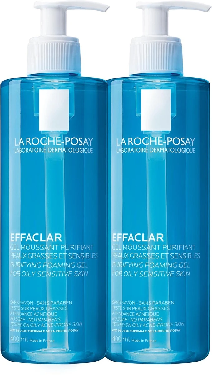 La Roche-Posay Effaclar Zuiverende Gel - 2x400ml - Onzuivere Huid 3 La Roche-Posay Effaclar Zuiverende Gel - 2x400ml - Onzuivere Huid